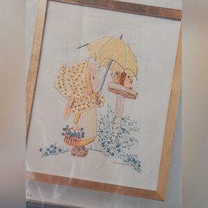 VTG CM Crewel Picture Kit 9 X 12 Betsey Clark Designs Betsey's friends Cottage